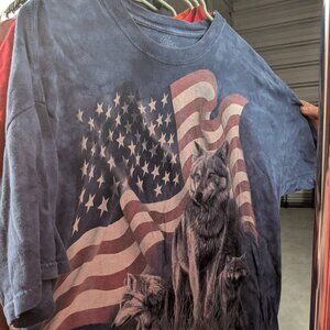 Vintage The Mountain Tie-Dye T-Shirt Animal Tee, Size 2XL